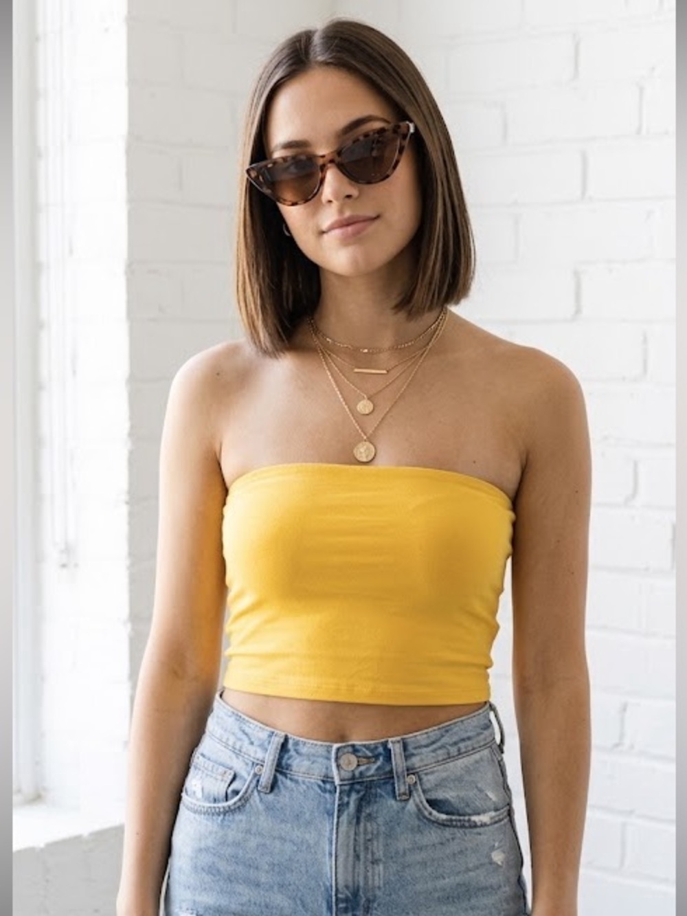 Topshop Y2K Bright Yellow Tube Top ☀️💛 US 4